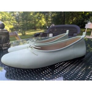 Everlane Glove leather ballet flats 9.5 Coquette pale fresh green classic